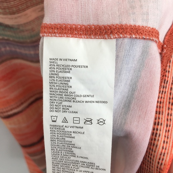 PrAna Cantine Halter Dress Orange Blue Strip Women’s Size M Active Mini Dress - Picture 14 of 15